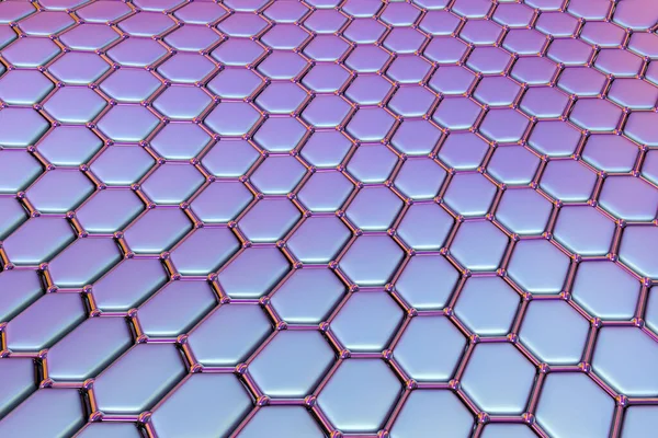 Graphene sheet, 3D illustration. Graphene is an allotrope of carbon that consists of a single layer of atoms arranged in a single-layer honeycomb lattice nanostructure