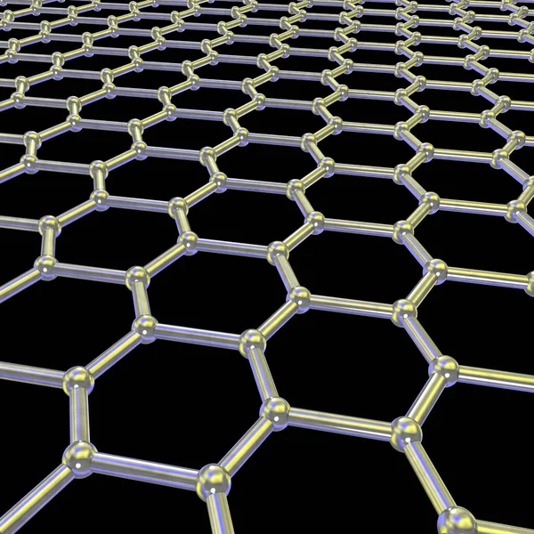 Graphene Sheet Illustration Graphene Allotrope Carbon Consists Single Layer Atoms — Fotografia de Stock