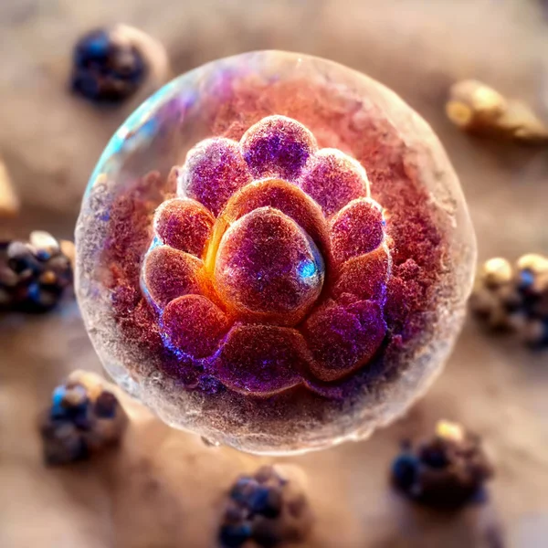 Human early stage embryo, illustration in 3D style