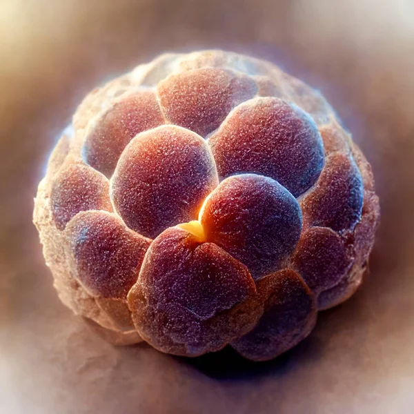 Human early stage embryo, illustration in 3D style