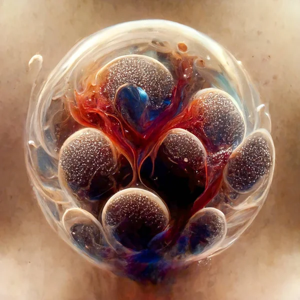 Human early stage embryo, illustration in 3D style