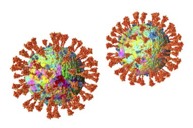 The return of the coronavirus, 3D illustration. A new jump in the incidence of Covid strains. New Covid strains, Omicron