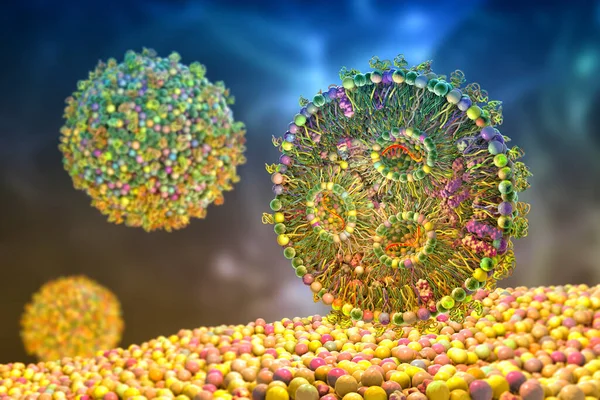 Вакцина Липидных Наночастиц Мрнк Тип Вакцины Используемой Против Ковида Гриппа — стоковое фото