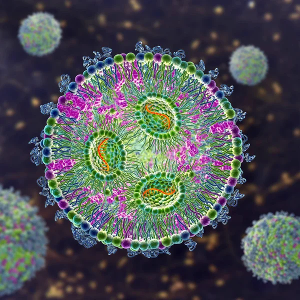 Vacuna Contra Arnm Nanopartículas Lipídicas Tipo Vacuna Utilizada Contra Covid — Foto de Stock