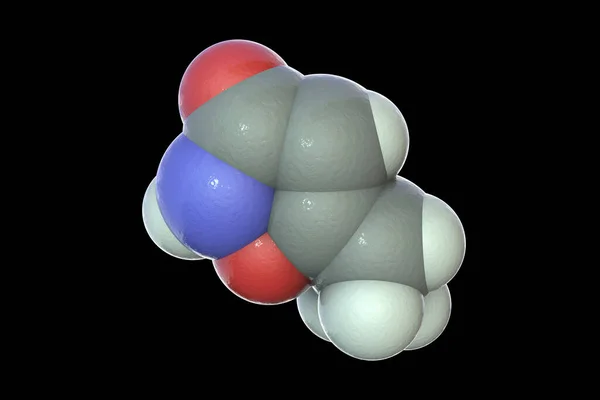 ムシモール分子 3Dイラスト Amanita Muscaria Fly Agaric キノコの主な精神活性成分は 幻覚性 鎮静催眠性およびうつ状態活性を有する — ストック写真