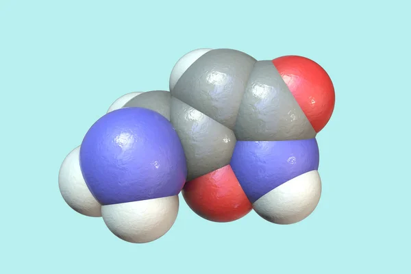 Molécula Muscimol Ilustración Principal Componente Psicoactivo Del Hongo Amanita Muscaria —  Fotos de Stock