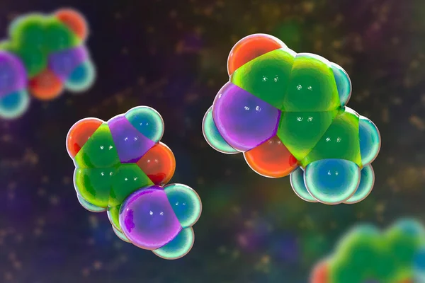 Molécula Muscimol Ilustración Principal Componente Psicoactivo Del Hongo Amanita Muscaria — Foto de Stock