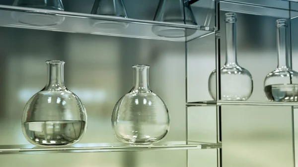 Laboratory Glassware Illustration Colorful Scientific Background Chemical Flasks — Stock Photo, Image