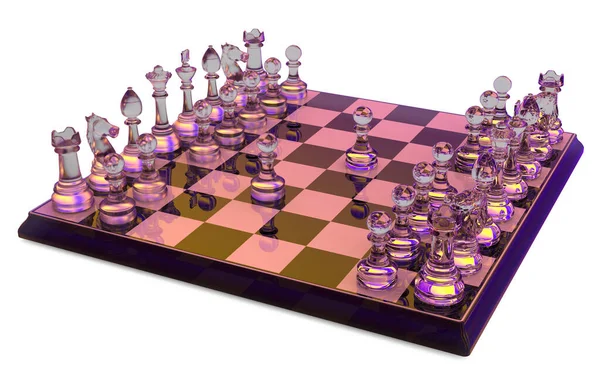 Шахматная Игра Иллюстрация Открытие Сицилийских Шахмат — стоковое фото