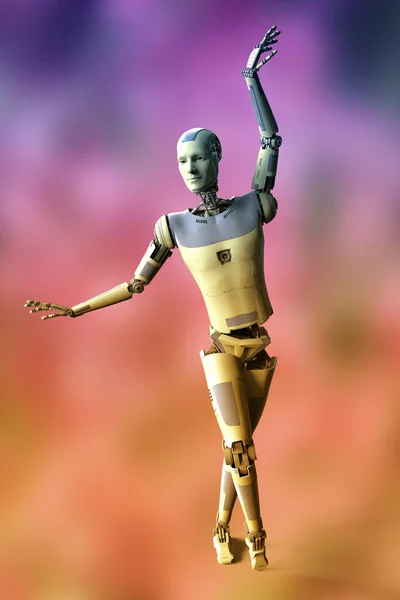 Танцівниця Балету Роботів Ілюстрація Танцюючий Гуманоїдний Робот Android Гуманоїд Концепція — стокове фото