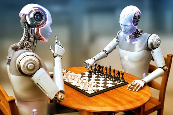 7Bot Desktop Robot Arm playing chess with human 