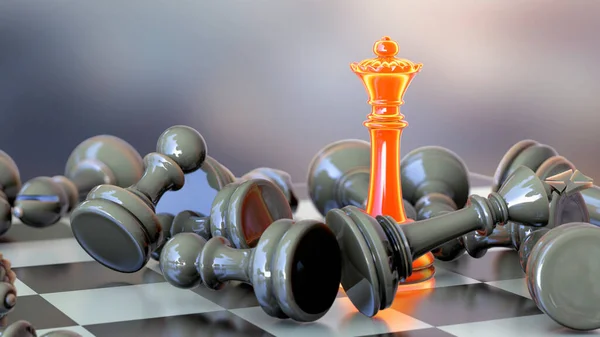 Sicilian Defense in Chess Game Stock Photo - Image of pawn, board: 58943894