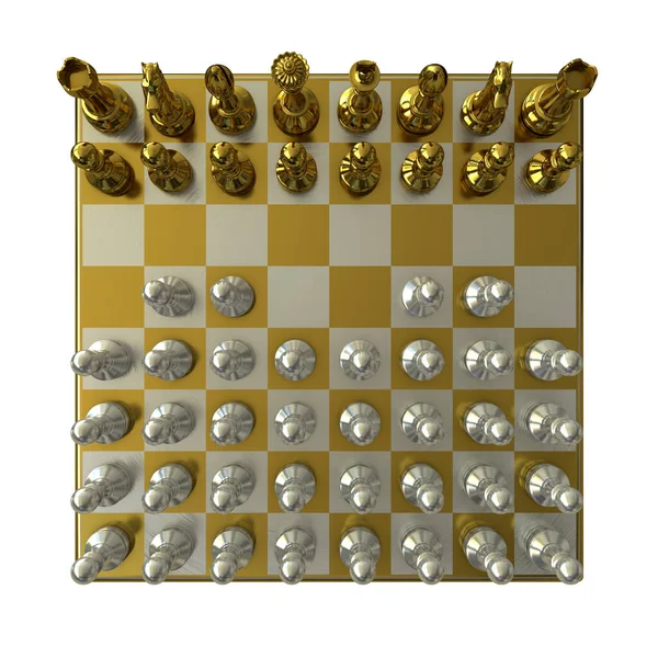 Horde Variant Chess Illustration Asymmetric Chess Variant One Side Having — Stock Photo, Image