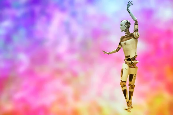 Robot Bailarín Ballet Ilustración Robot Humanoide Bailando Android Humanoide Concepto — Foto de Stock