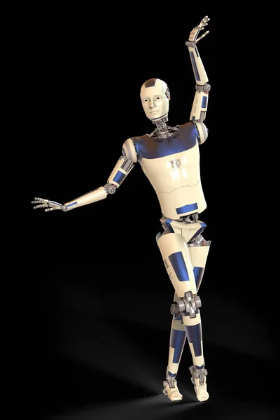 Tancerka Baletowa Robota Ilustracja Taniec Humanoidalnego Robota Android Humanoid Koncepcja — Zdjęcie stockowe