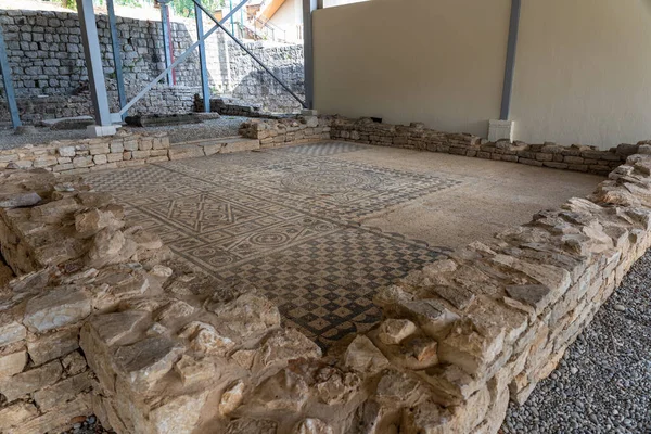 Római Mozaik Risan Risana Boca Kotor Öböl Montenegró — Stock Fotó