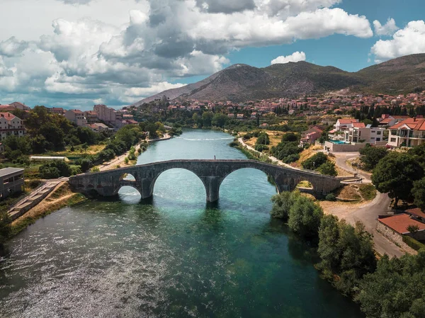 Vue Aérienne Pont Arslanagic Perovic Rivière Trebisnjica — Photo