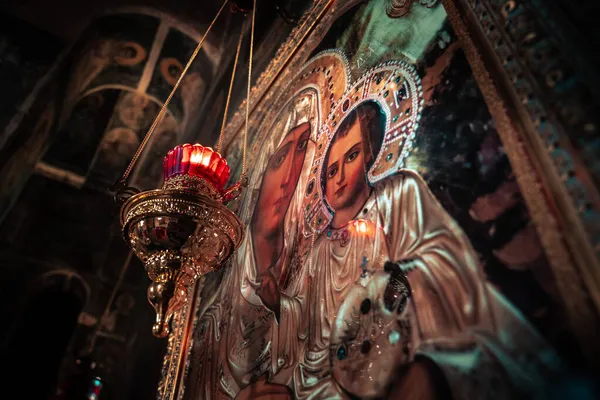 Saint Sveta Petka Fresco Mosteiro Mesic Sérvia — Fotografia de Stock