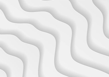 Kağıt kesim tarzına sahip soyut beyaz dalga arkaplanı, beyaz ve gri tonlarda soyut arkaplan