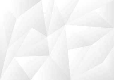 Soyut beyaz ve gri arkaplan dokusu, kaotik çokgen yüzey arkaplan tasarımı