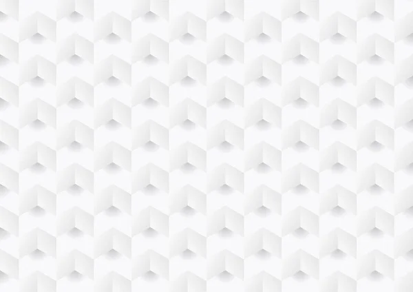 抽象白とグレーの幾何学的背景テクスチャ 幾何学的背景デザインテンプレート — ストックベクタ