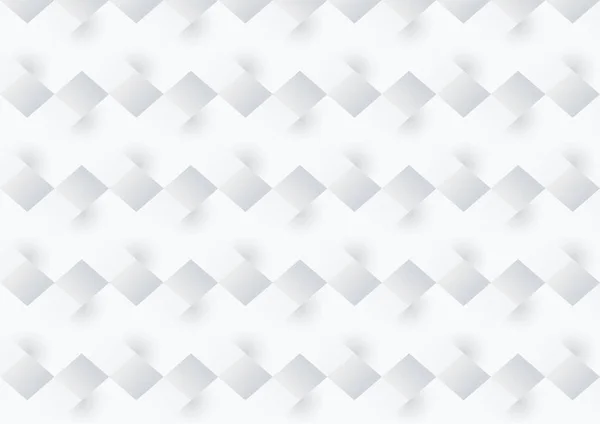 Abstrakte Weiße Und Graue Quadratische Hintergrundstruktur Geometrisches Hintergrunddesign — Stockvektor