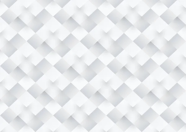 抽象白とグレーの正方形の背景色 幾何学的背景デザイン — ストックベクタ