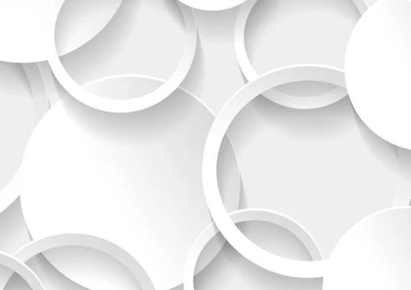 要旨白と灰色の円の背景のテクスチャ 幾何学的背景テンプレート — ストックベクタ