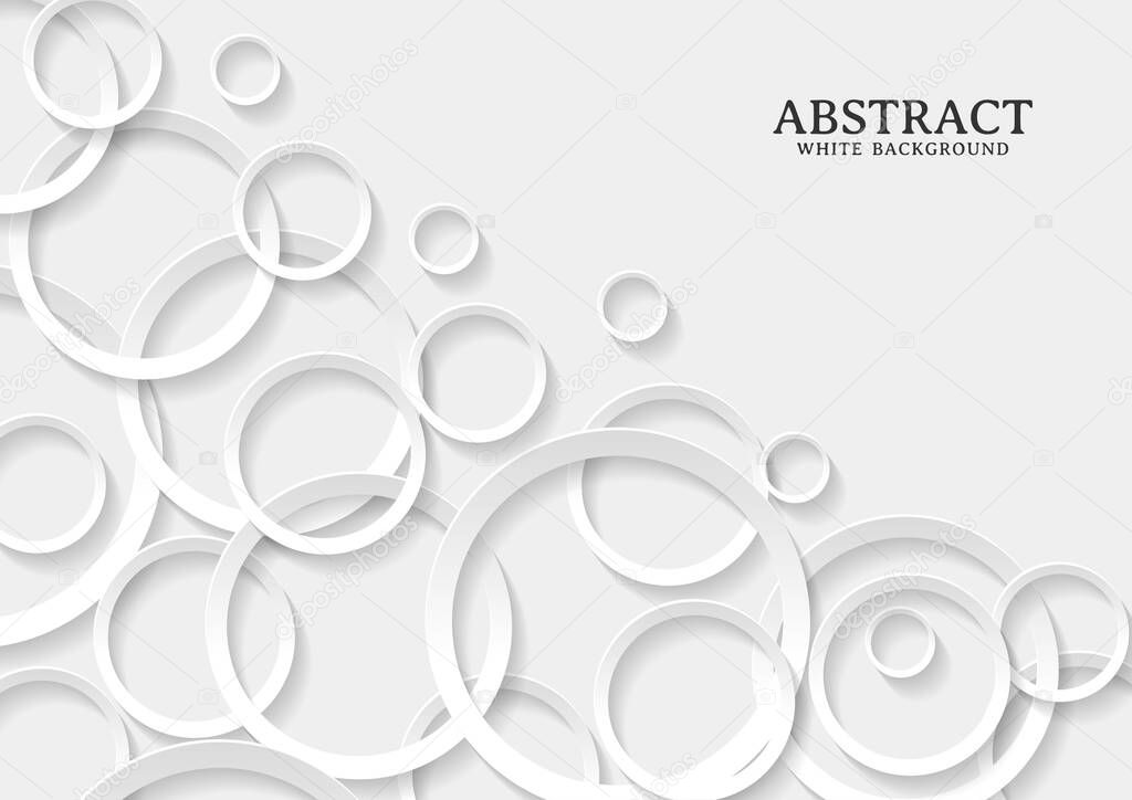 Abstract white and grey circle background texture, Geometric background template