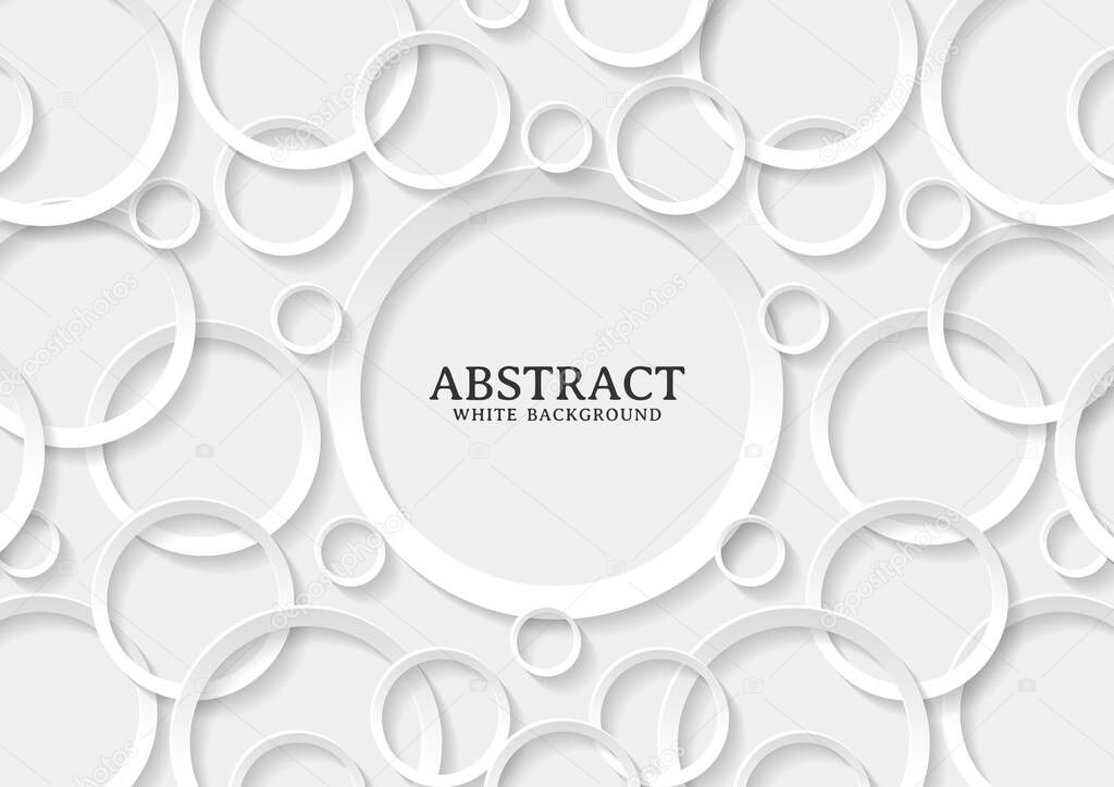 Abstract white and grey circle background texture, Geometric background template