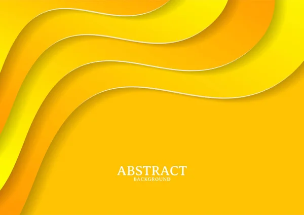 Abstrato Moderno Amarelo Papercut Fundo Conceito Papercut Fundo Design Modelo — Vetor de Stock