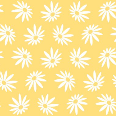 Soyut Çiçeksiz Desen El Çizimi, Moda El Çizimi Dokular Daisy Çiçeği