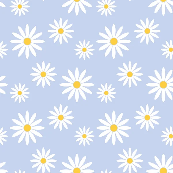 Abstrakte Florale Nahtlose Muster Mit Handgezeichneten Trendigen Handgezeichneten Texturen Daisy — Stockvektor