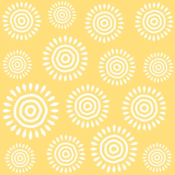 Niedliche Sonne Nahtlose Muster Hintergrund Hand Gezeichnet Nahtlose Muster — Stockvektor