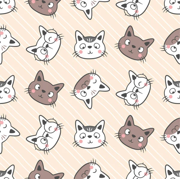 Şirin kedi desensiz arka plan, şirin, kusursuz kedi desenli tasarım.