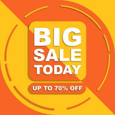 İndirimli pankart promosyonu, Özel Teklif, Büyük Satış, İndirim, Süper Satış, Mega Satış