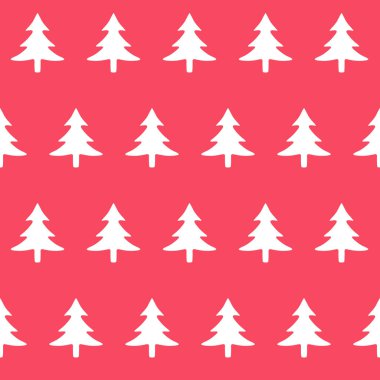 Yılbaşı ağaçları, ladin ormanlarının arka plan tasarımı ile kusursuz kış deseni