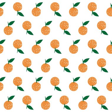 Portakal meyveli, tropik, pürüzsüz bir desen. Tekrarlanan meyve arkaplanı