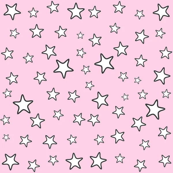 Vector Seamless Pattern Stars Bright Background — стоковый вектор