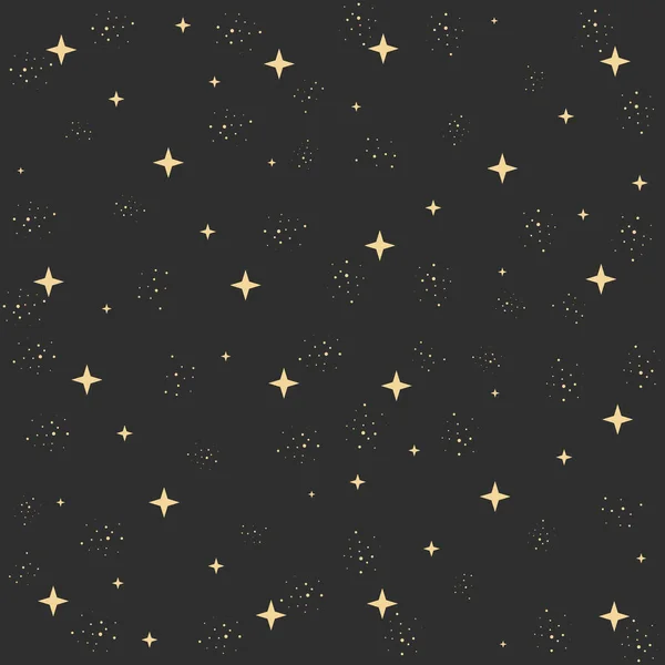 Seamless Pattern Night Sky Stars Space Seamless Background — стоковый вектор