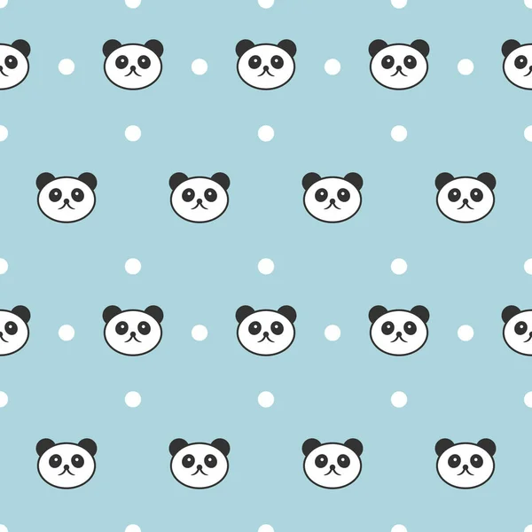 Cute Panda Seamless Pattern Background Vector Illustration Cute Pattern Background — стоковый вектор
