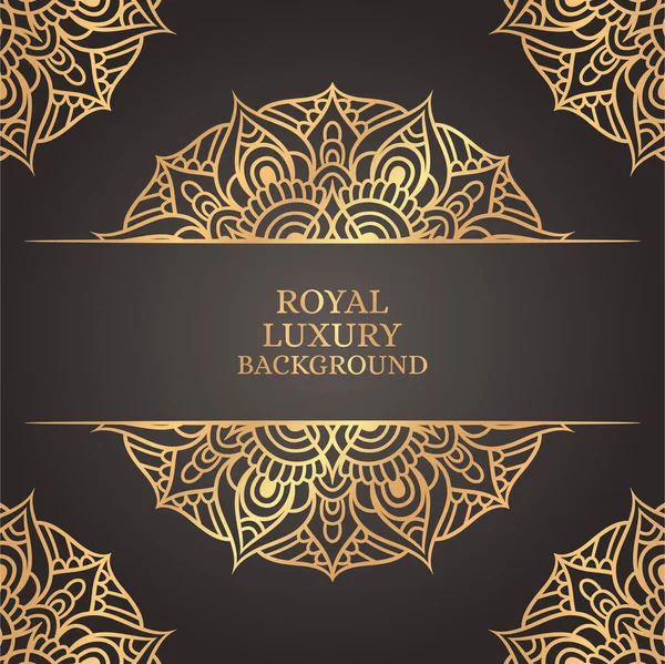 Royal Luxury Mandala Background Golden Arabesque Decorative Mandala Luxury Ornament — Stockvektor