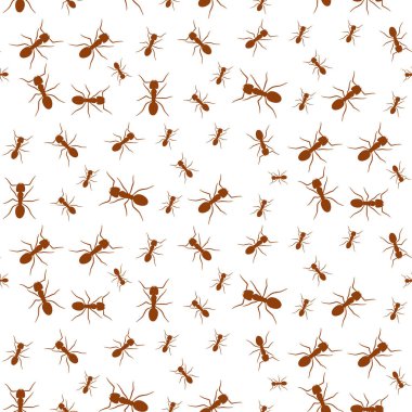 ant vector seamless pattern background, colony ant pattern