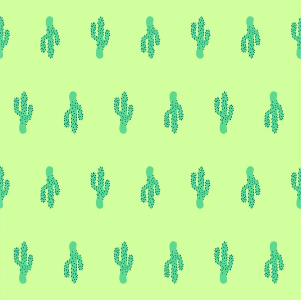 Cute Cactus Seamless Vector Pattern Background Vector Cactus Seamless Pattern — Vettoriale Stock