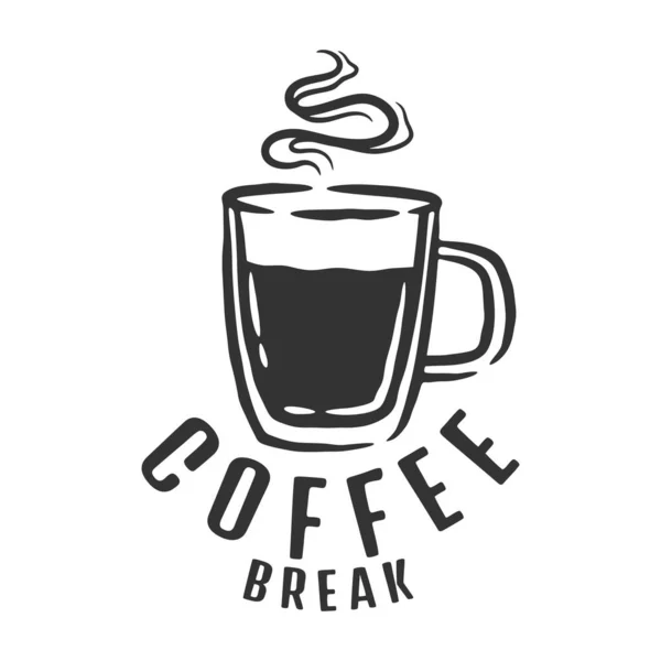 Hand Drawn Coffee Quote Coffee Coffee Break — Stock vektor