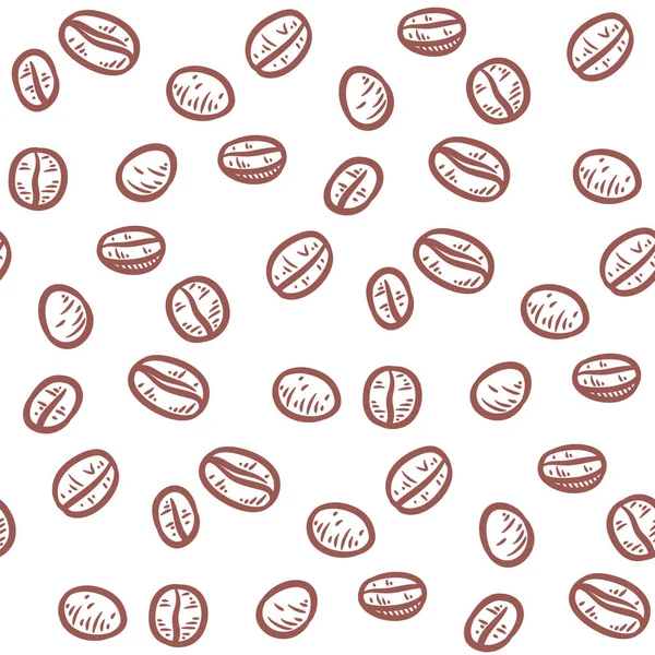 Coffee Beans Seamless Pattern Background Coffee Beans Pattern Background — Wektor stockowy