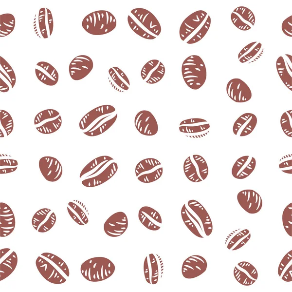 Coffee Beans Seamless Pattern Background Coffee Beans Pattern Background — Wektor stockowy