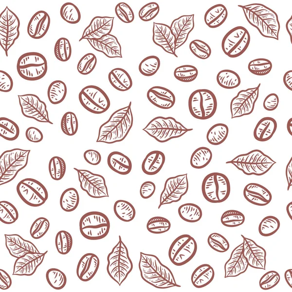 Coffee Beans Seamless Pattern Background Coffee Beans Pattern Background — стоковый вектор