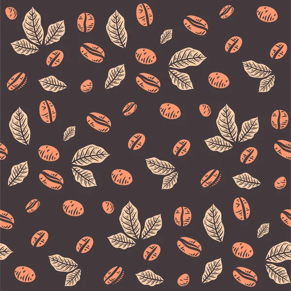 Coffee Beans Seamless Pattern Background Coffee Beans Pattern Background — стоковый вектор