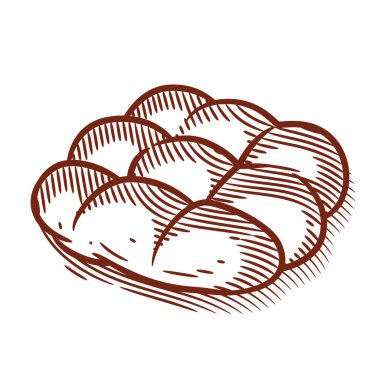 Hand drawn bread and bakery vector illustration line art black and white